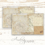 Papel De Seda Decoupage vintage de escritura floral antigua<br><div class="desc">Se trata de un collage vintage de ephemera con letras de escritura a mano, sellos postales, anuncios y páginas de libro mayor que forman el fondo. Hay una serie de imágenes disponibles para coordinar, incluyendo este fondo de ephemera desnuda que facilita la creación de cualquier descomposición de artesanías o muebles...</div>