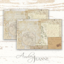 Decoupage vintage de escritura floral antigua