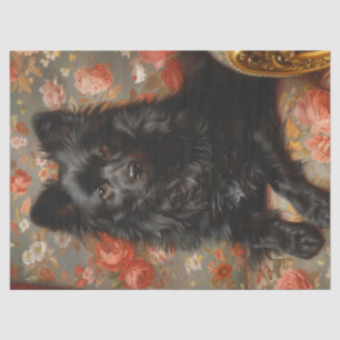 Papel de seda decoupage vintage de perro Schipperk