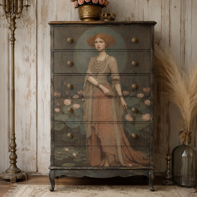 Papel de seda decoupage Vintage Lady Waterlily (Subido por el creador)