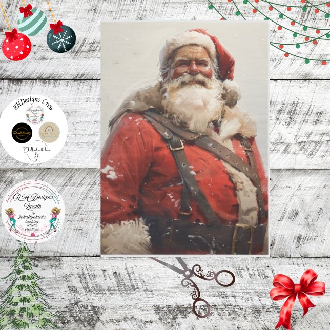 Papel De Seda Decoupage Vintage Saint Nick (Subido por el creador)