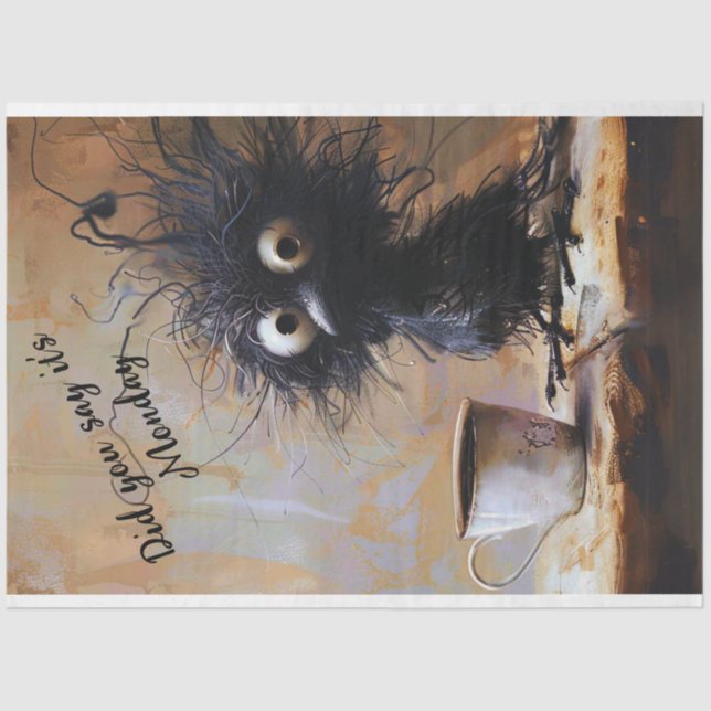 Papel De Seda Decoupage Wackadoodle Es Lunes Tuftoodle Bird (Anverso)