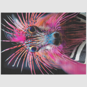 Papel De Seda Decoupage Wackadoodle Zebra Rayas Blancas Pink