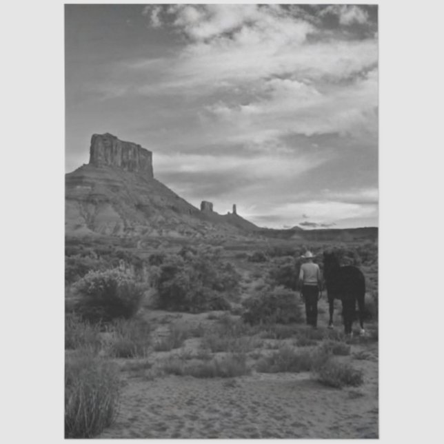 Papel De Seda Decoupage Western Solitude Lisa Chappell (Anverso)