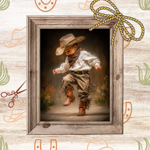Papel De Seda Decoupage Western Whimsy Child Dancing Prairie
