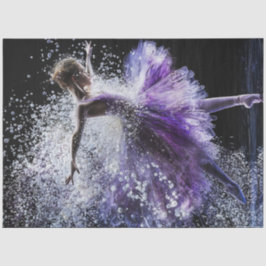 Papel De Seda Decoupage Whimsical Ballet Dancer in Purple