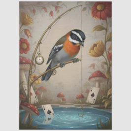 Papel De Seda Decoupage Whimsical Bird Seidenpapier