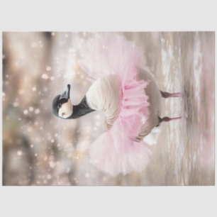 Papel De Seda Decoupage Whimsical Canadian Goose in Tutu