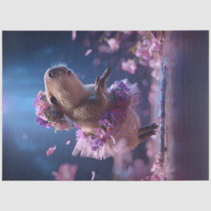 Papel De Seda Decoupage Whimsical Capybara en baile tutu