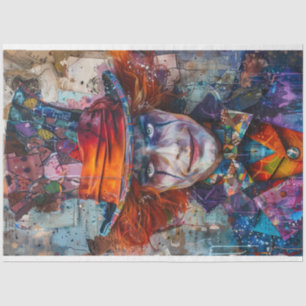 Papel De Seda Decoupage Whimsical Character Clown Jester