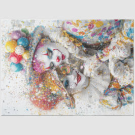 Papel De Seda Decoupage Whimsical Clown Couple Circus