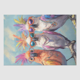Papel De Seda Decoupage Whimsical Cockatoos Vestidos De Moda