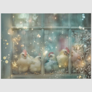 Papel De Seda Decoupage Whimsical Easter Chick Perfilado En La V
