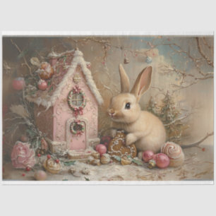 Papel De Seda Decoupage Whimsical Easter Ginger Bread Scene