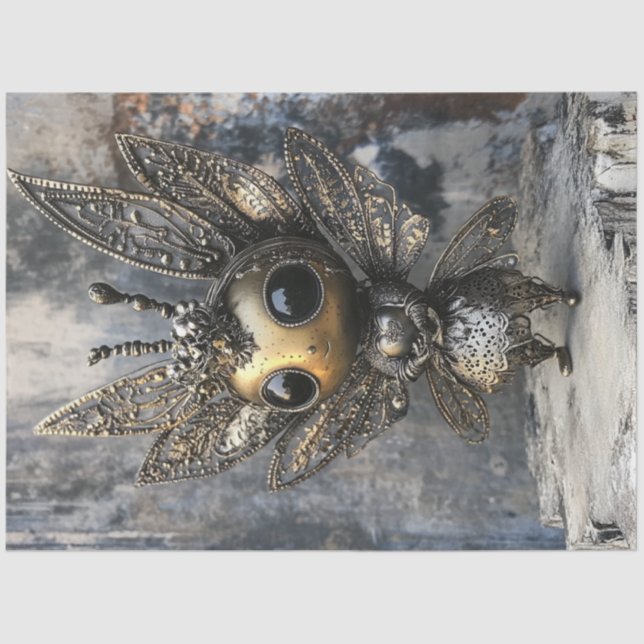 Papel De Seda Decoupage Whimsical Fairy Creature Intricate Wings (Anverso)