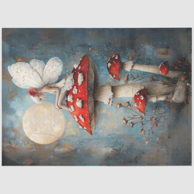 Papel De Seda Decoupage Whimsical Fairy Delicate Wings (Anverso)