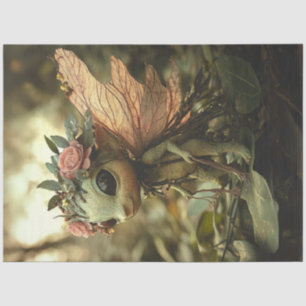 Papel De Seda Decoupage Whimsical Fairy Green Creature WIngs
