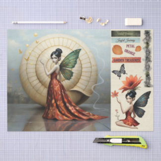 Papel De Seda Decoupage Whimsical Flower Fairy