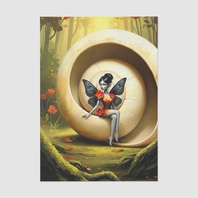 Papel De Seda Decoupage Whimsical Flower Fairy Seidenpapier (Anverso)