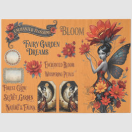 Papel De Seda Decoupage Whimsical Flower Fairy Seidenpapier