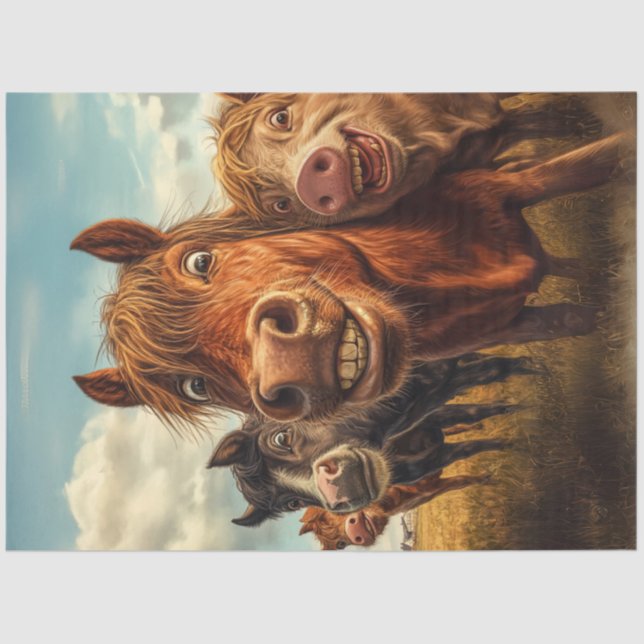 Papel De Seda Decoupage Whimsical Funny Pose Animal (Anverso)