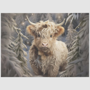 Papel De Seda Decoupage Whimsical Highland Winter Wonderland