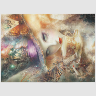 Papel De Seda Decoupage Whimsical Lady Tea Time Adventures