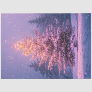 Papel De Seda Decoupage Whimsical Pastel Árbol de Navidad Rosa