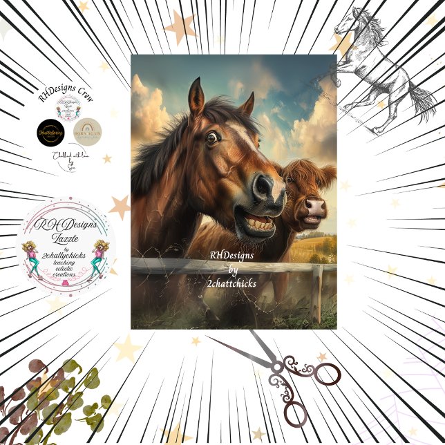 Papel De Seda Decoupage Whimsical Photo Funny Face Horse (Subido por el creador)