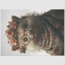 Papel De Seda Decoupage Whimsical Porcupine Lady Todos Vestidos