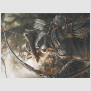 Papel De Seda Decoupage Whimsical Racoon Robyn Hood de Bosque