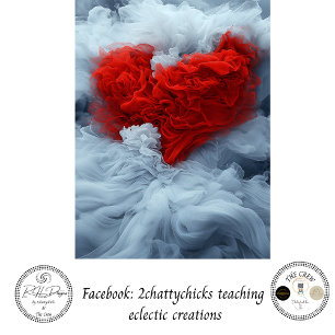 Papel De Seda Decoupage Whimsical Resumen de Valentine Heart