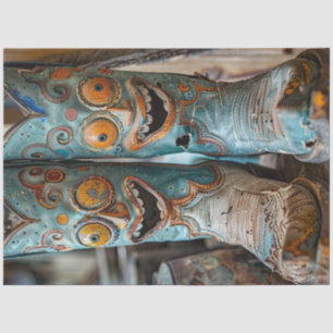 Papel De Seda Decoupage Whimsical Stoned Comed Face Bots