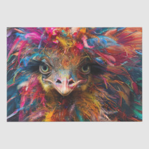 Papel De Seda Decoupage Whimsical Vibrant Wackadoodle Ostrich