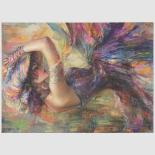 Papel De Seda Decoupage Whimsical Vibrante Bailarina