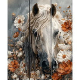 Papel De Seda Decoupage White Horse Plank Wall Whispers Meadow