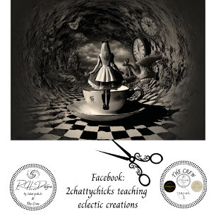 Papel De Seda Decoupage Wonderland Fiesta de Té a Cuadros Conejo