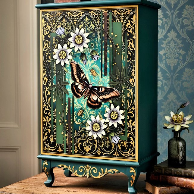 Papel De Seda Decoupage Woodland Moth Illustration (Subido por el creador)