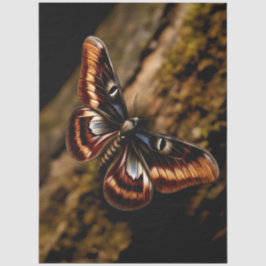 Papel De Seda Decoupage Woodland Moth Illustration