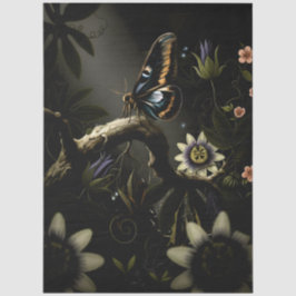 Papel De Seda Decoupage Woodland Moth Illustration