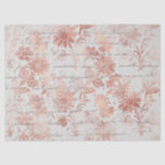 Papel De Seda Decoupago floral de Rosa francés vintage<br><div class="desc">El bello diseño de época francés tiene un fondo de escritura cursiva con elegantes flores y tallos de oro subió. Perfecto para proyectos de desconexión,  artesanía de papel o envoltura de regalo. ¡Asegúrate de comprobar la bolsa de regalo correspondiente!</div>