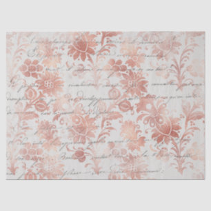 Papel De Seda Decoupago floral de Rosa francés vintage