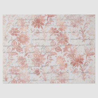 Papel De Seda Decoupago floral de Rosa francés vintage