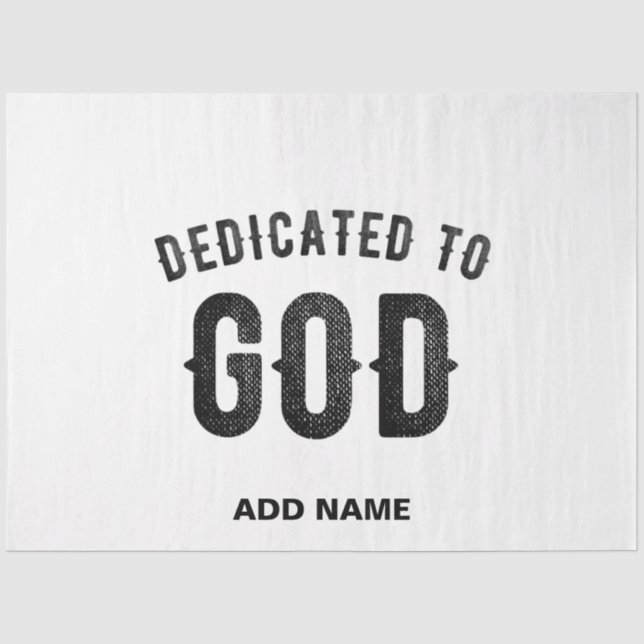 PAPEL DE SEDA DEDICADO A DIOS PERSONALIZABLE GUAY TEXTO NEGRO (Anverso)