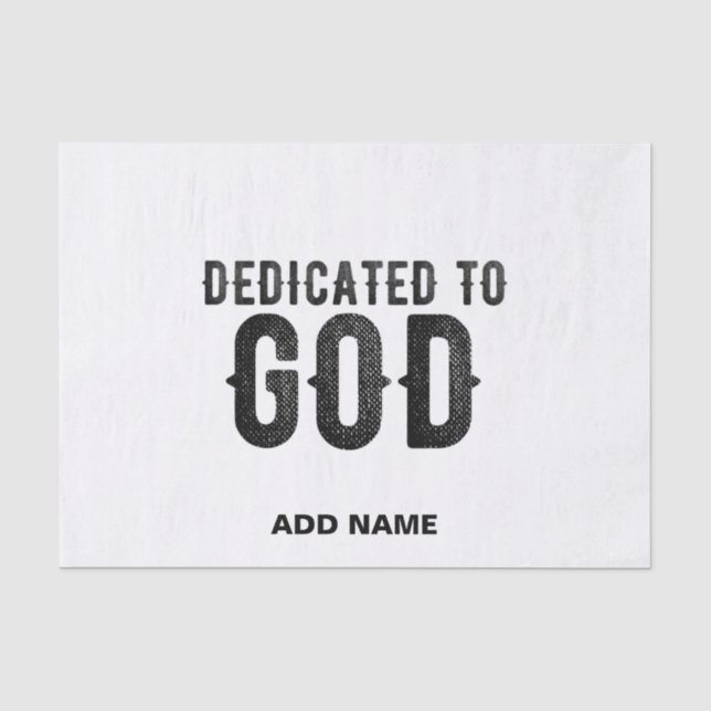 PAPEL DE SEDA DEDICADO A DIOS PERSONALIZABLE GUAY TEXTO NEGRO (Anverso)