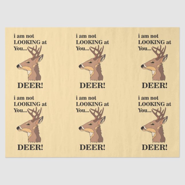 Papel De Seda Deer Antler Funny (Anverso)