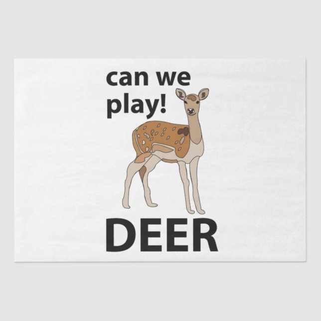 Papel De Seda Deer Can We Play Cute Deer (Anverso)