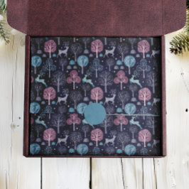 Papel De Seda Deer de la selva nocturna moderna