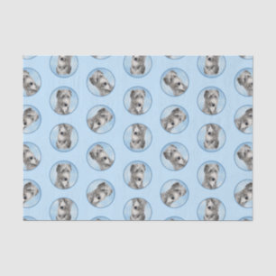 Papel De Seda Deerhound escocés Pintando Arte Gris Original Perr