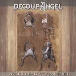 Papel De Seda Degas- Estudios de un desenlace de jockey